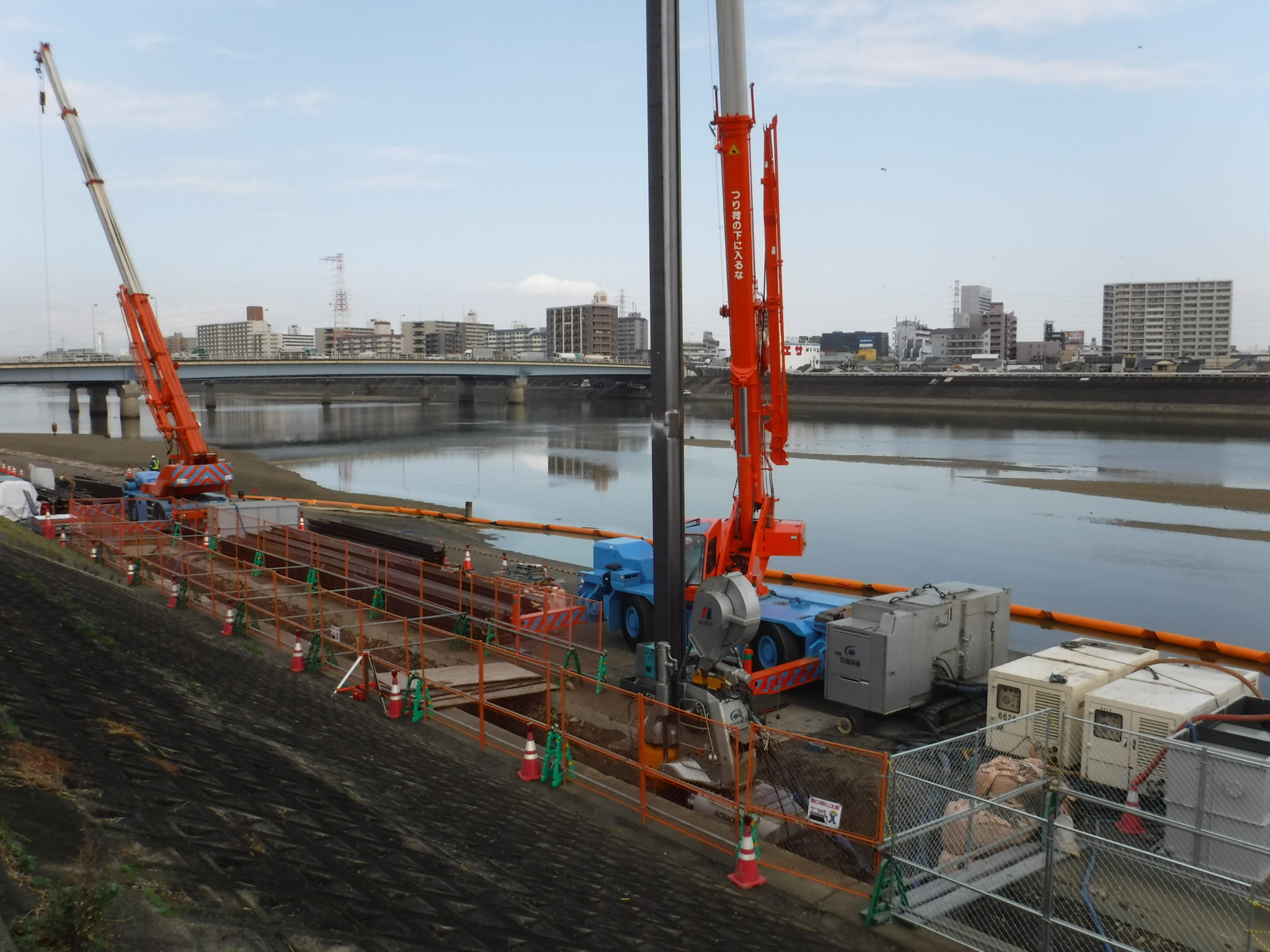 松屋大和川通地区阪高上部高規格堤防工事